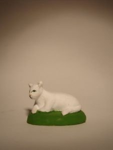 Chat Blanc pour santons de 9 cm