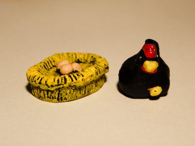 Poule Noire pour santons de 9 cm