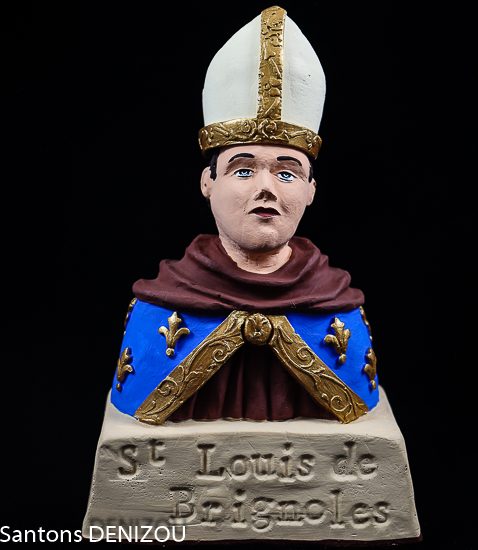 Buste de saint Louis de Brignoles en plâtre