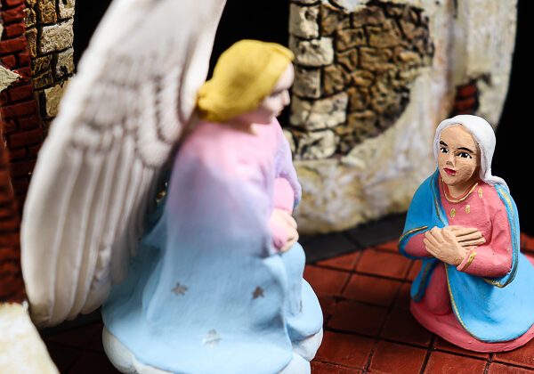 Annonciation 7cm diorama (3) Santons de l