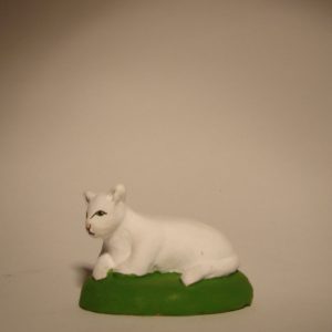 Chat Blanc pour santons de 9 cm