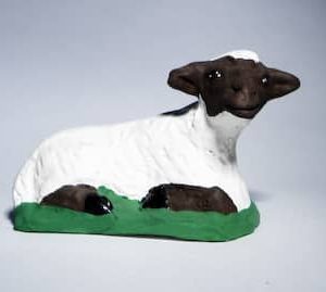 Mouton couché pour santons de 9 cm