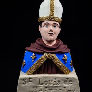 Buste de saint Louis de Brignoles en plâtre
