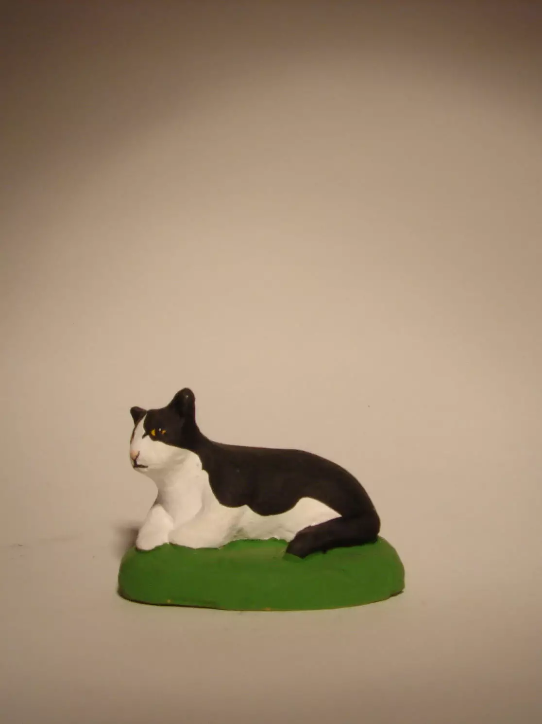 Chat noir et Blanc pour santons de 9 cm