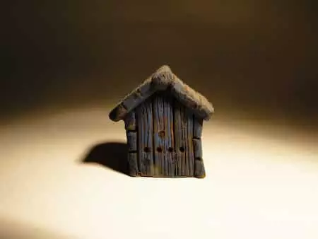 Ruche en forme de maison pour santons de 7 et 9 cm