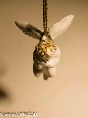 santon d'angelot Blanc en 7 cm