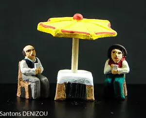 Table de jeu et parasol Puce
