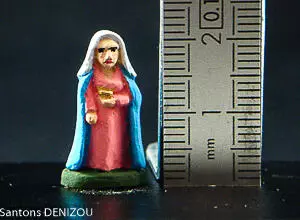 Marie à la lampe pour crèche blanche